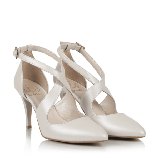 Brautschuhe Ida Leder ivory