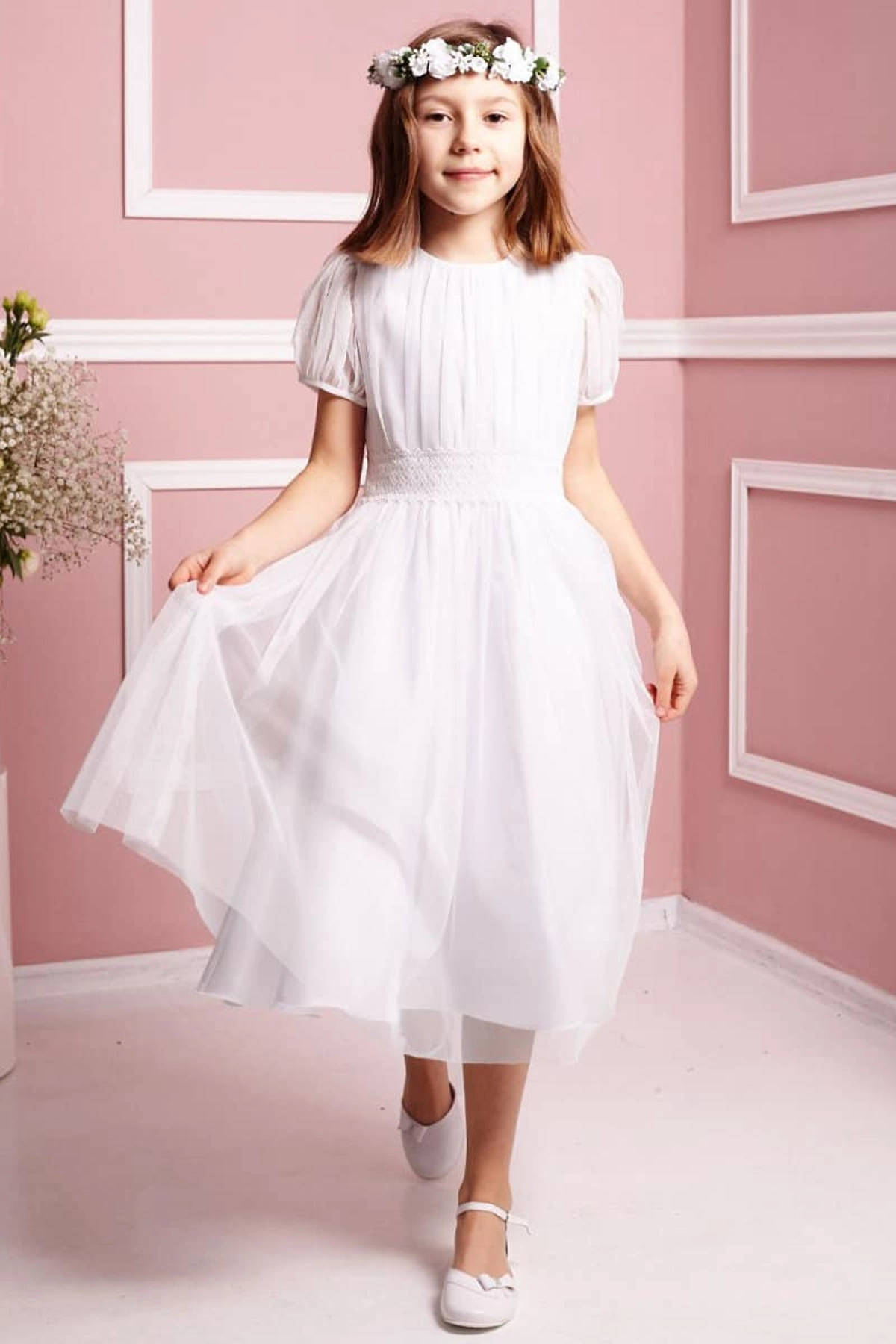 Kommunionkleid Dalary DK-407 Weiß