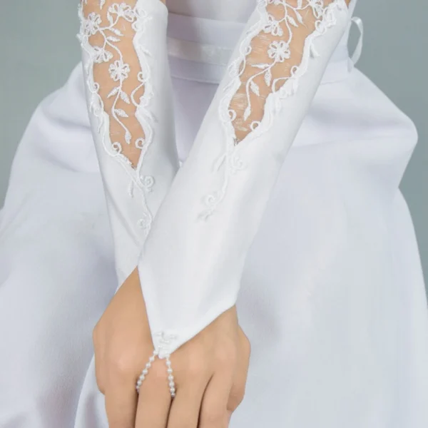 Lange Handschuhe Dalary DK-H38 Weiß