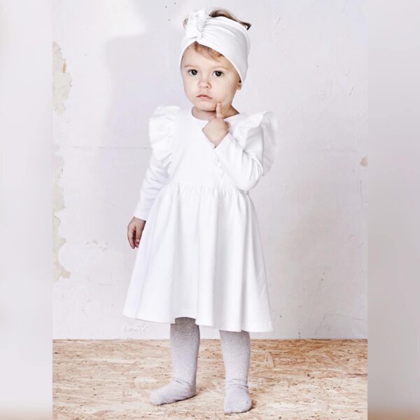 Taufkleid Dalary DK-S14 Weiß-Rosa